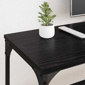 TV-skåp Svart Ek 201 x 35 x 45 cm Konstruerat trä och järn