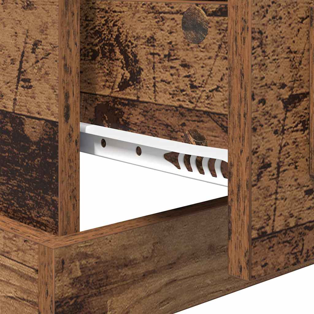 Nattduksbord Gammalt trä 50 x 50 x 60 cm Konstruerat trä