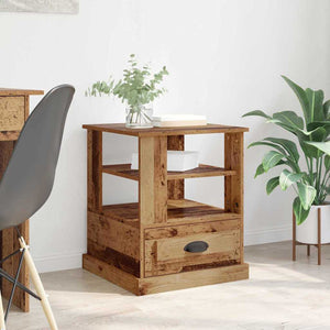 Nattduksbord Gammalt trä 50 x 50 x 60 cm Konstruerat trä
