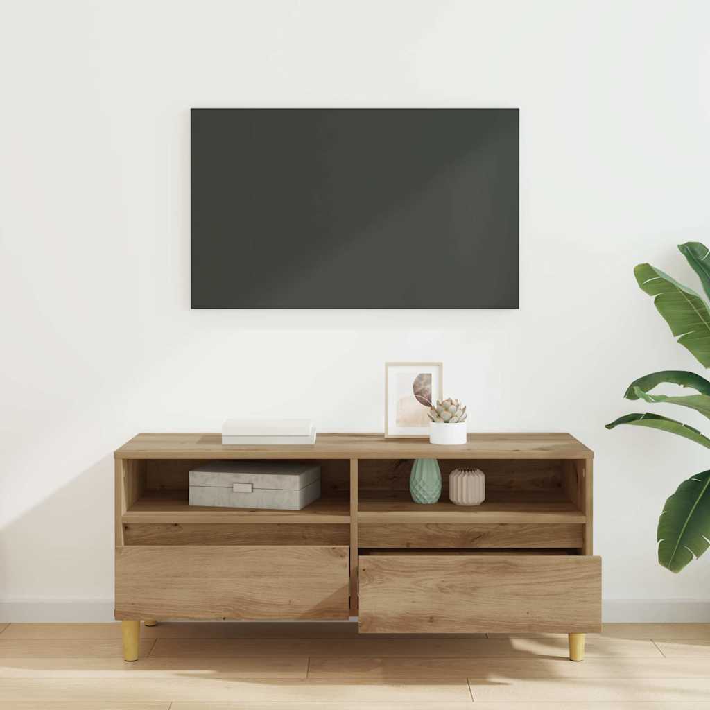 TV-skåp Artisan Ek 100 x 34,5 x 44,5 cm Konstruerat trä