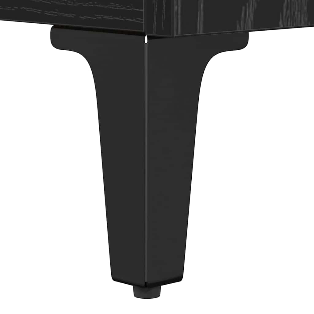 TV-skåp Svart Ek 100 x 34,5 x 44,5 cm Konstruerat trä och järn