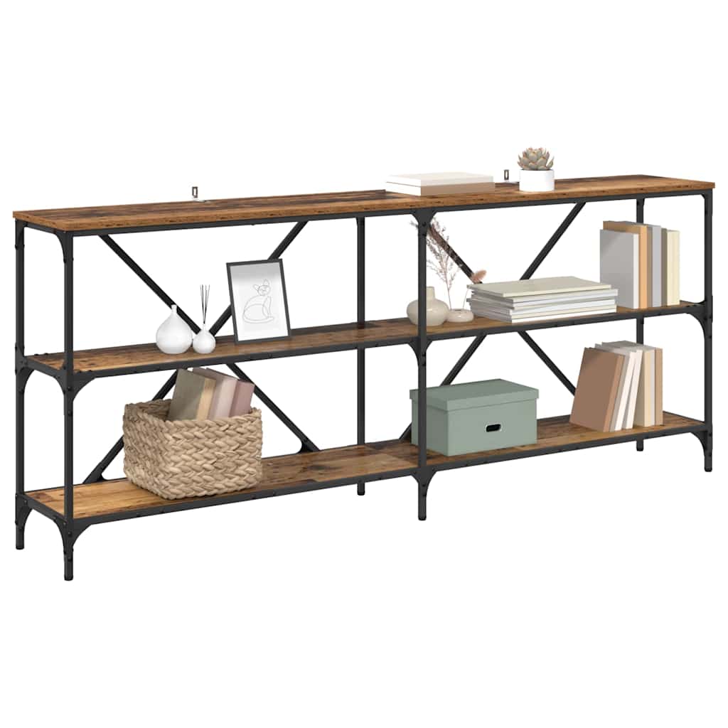 Konsolbord Gammalt trä 180 x 30 x 75 cm Konstruerat trä