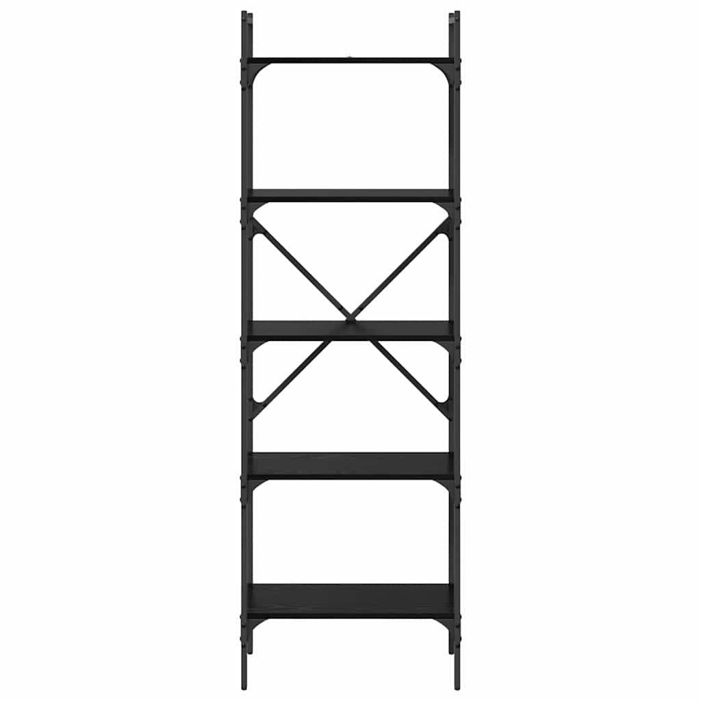 Bokhylla Svart Ek 56 x 32 x 174 cm Konstruerat trä