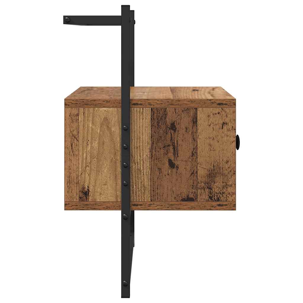 Nattduksbord 2 pcs Gammalt trä 35 x 30 x 51 cm Konstruerat trä