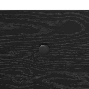 Nattduksbord 2 pcs Svart Ek 35 x 30 x 51 cm Konstruerat trä