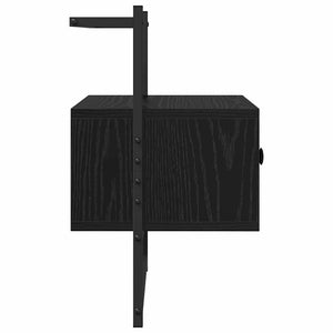 Nattduksbord 2 pcs Svart Ek 35 x 30 x 51 cm Konstruerat trä