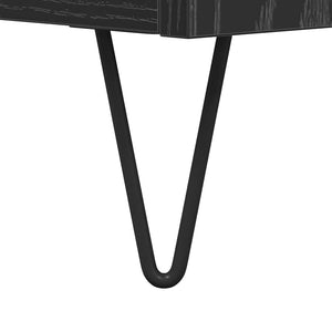 TV-skåp med låda Svart ek 150 x 36 x 30 cm Konstruerat trä