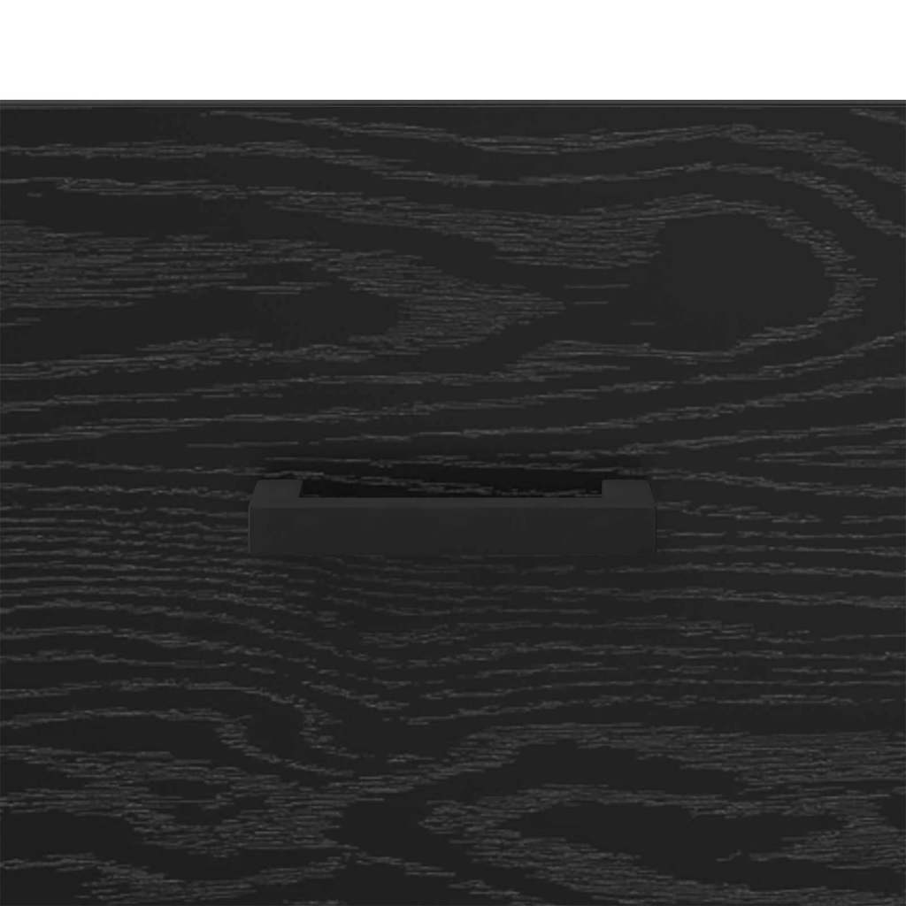 Nattduksbord 2 pcs Svart ek 35 x 35 x 20 cm Konstruerat trä