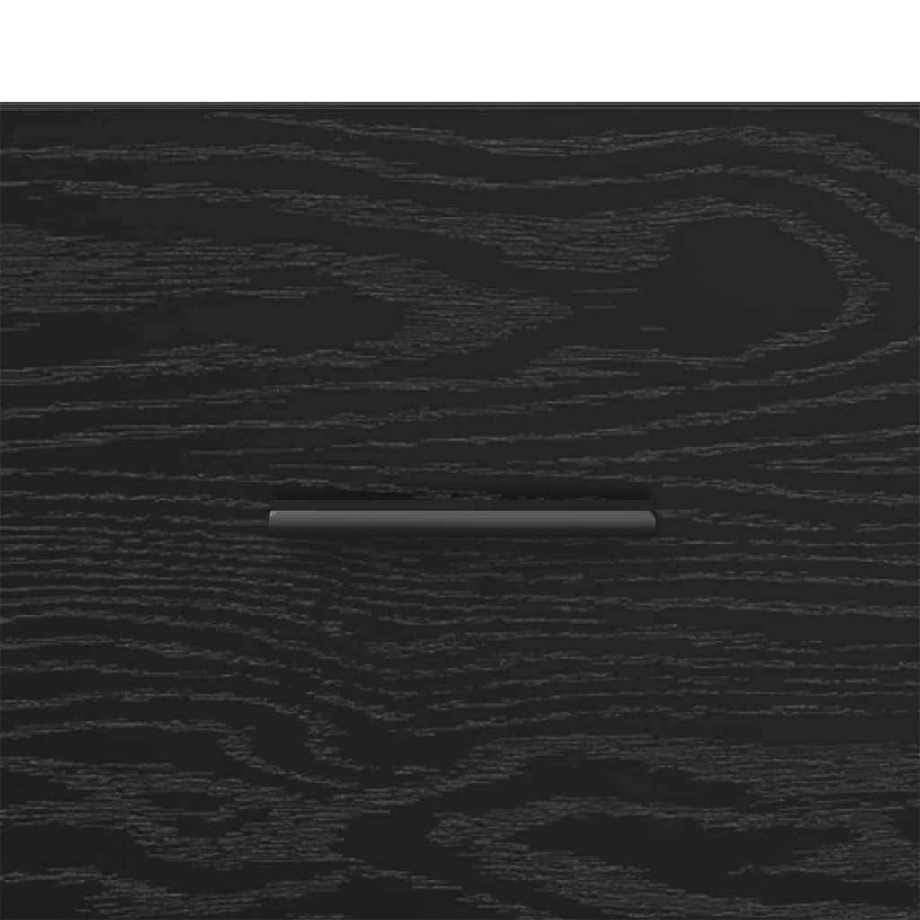 Nattduksbord 2 pcs Svart ek 35 x 35 x 20 cm Konstruerat trä