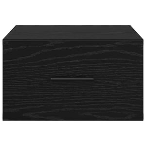 Nattduksbord 2 pcs Svart ek 35 x 35 x 20 cm Konstruerat trä