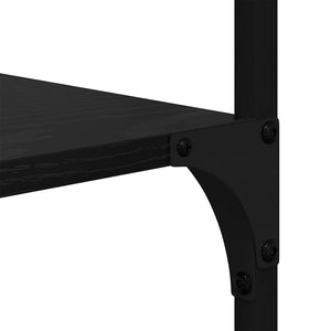 Hyllsystem Svart Ek 99 x 35,5 x 176 cm Konstruerat trä