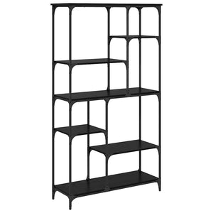 Hyllsystem Svart Ek 99 x 35,5 x 176 cm Konstruerat trä