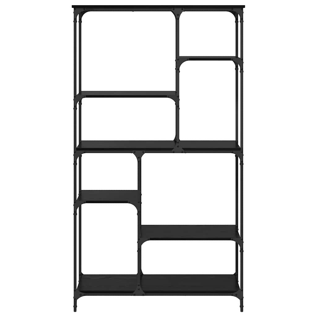 Hyllsystem Svart Ek 99 x 35,5 x 176 cm Konstruerat trä