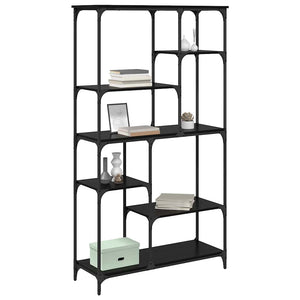 Hyllsystem Svart Ek 99 x 35,5 x 176 cm Konstruerat trä