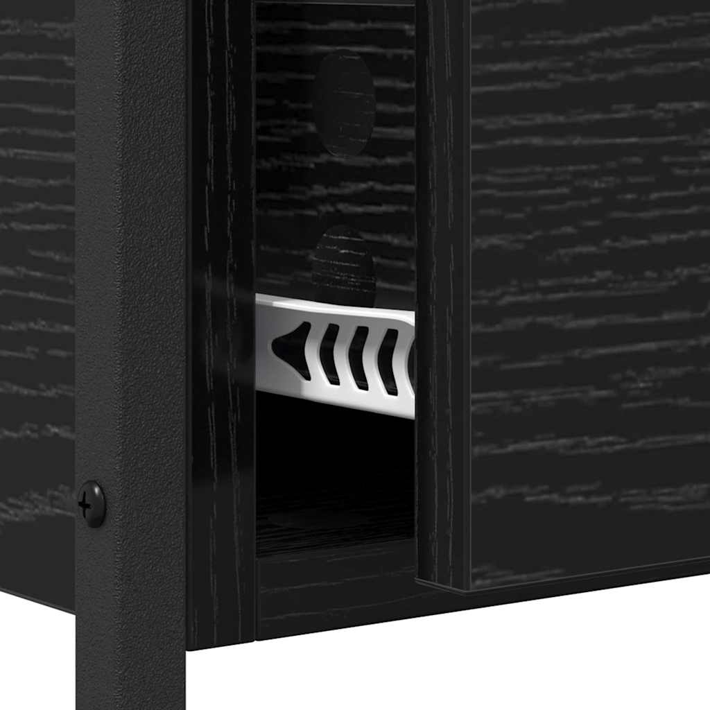 Konsolbord med låda Svart Ek 100 x 39 x 78,5 cm Konstruerat trä