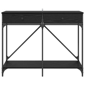 Konsolbord med låda Svart Ek 100 x 39 x 78,5 cm Konstruerat trä