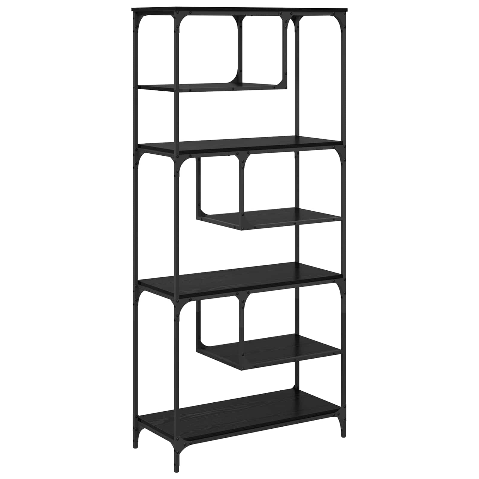 Bokhylla Svart ek 81 x 36 x 176 cm Konstruerat trä