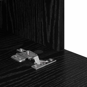 TV-väggskåp 2 pcs Svart Ek 60 x 30 x 30 cm Konstruerat trä