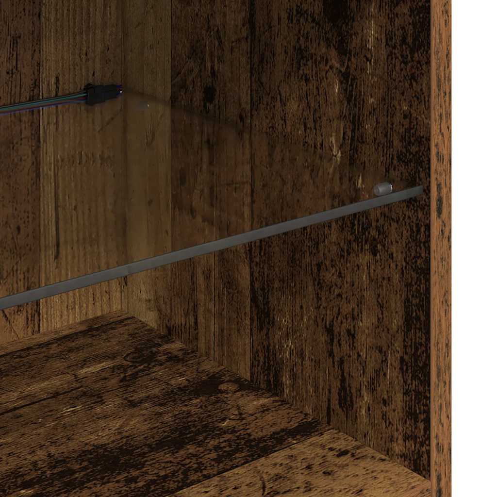 Väggmonterade TV-skåp 2 pcs Gammalt trä 40,5 x 30 x 90 cm