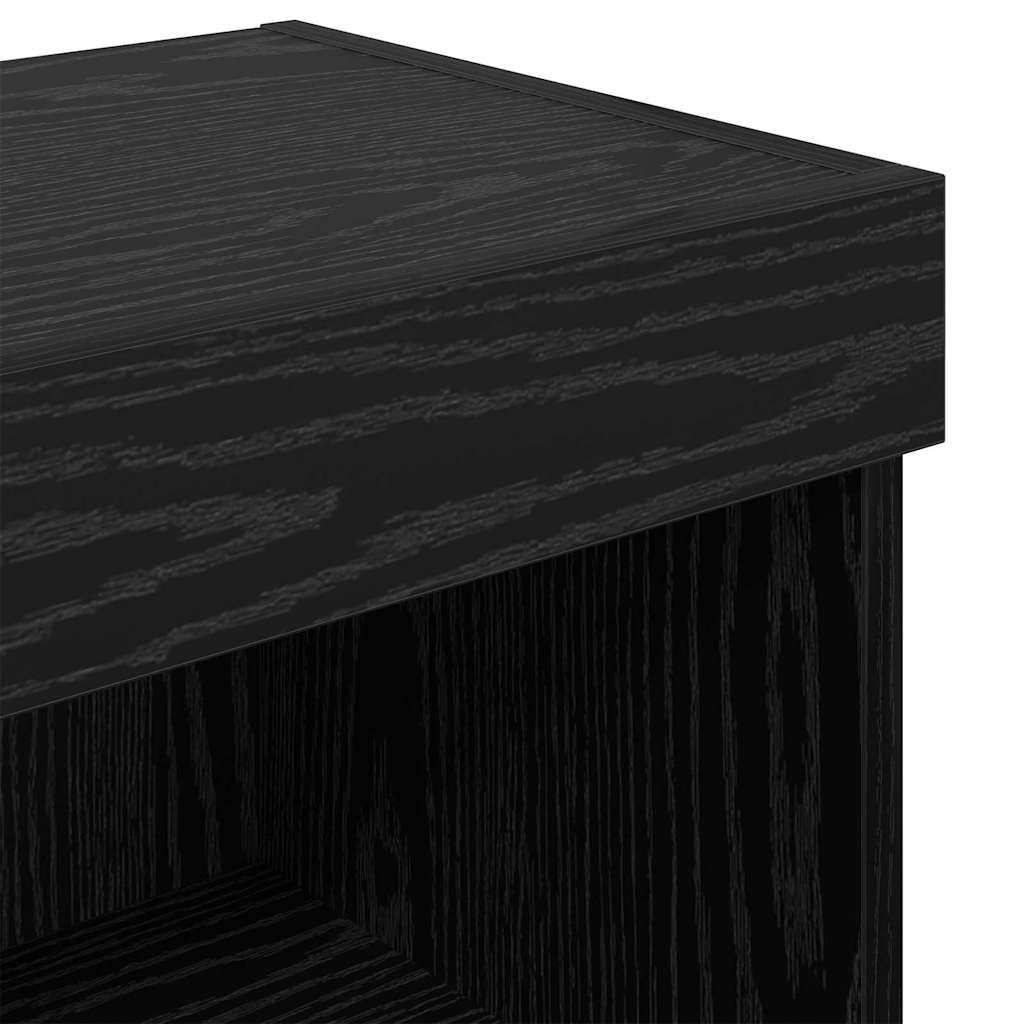 TV-skåp Väggmonterad Svart Ek 60 x 30 x 30 cm Konstruerat trä