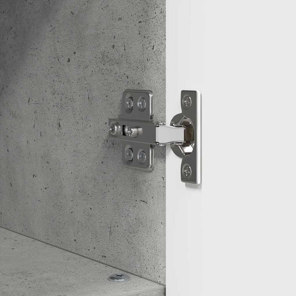 Badrumsskåp Betonggrå 30 x 35 x 95 cm Konstruerat trä & Metall