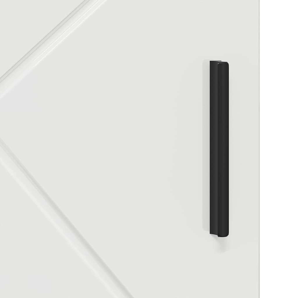 Badrumsskåp med lagring med dörr Högblanka vita 30 x 35 x 95 cm