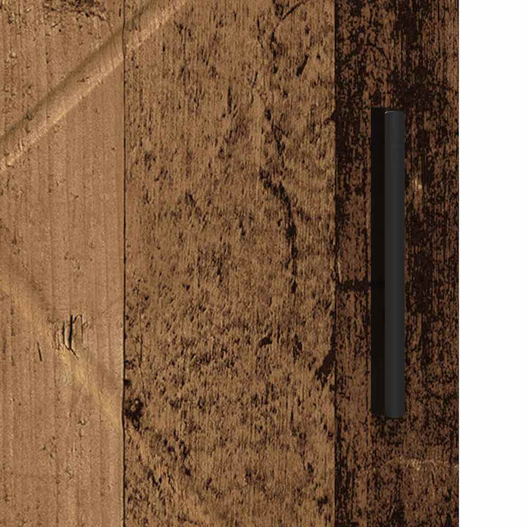 Badrumsskåp med lagring med dörr Gammalt trä 30 x 35 x 95 cm