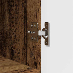 Badrumsskåp med lagring med dörr Gammalt trä 30 x 35 x 95 cm