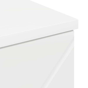 Badrumsskåp med låda med lagring Högblanka vita 30 x 35 x 80 cm