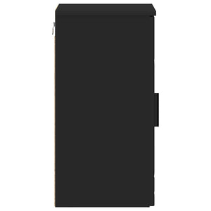 Badrumsskåp Svart 30 x 31,5 x 61 cm Konstruerat trä & Metall