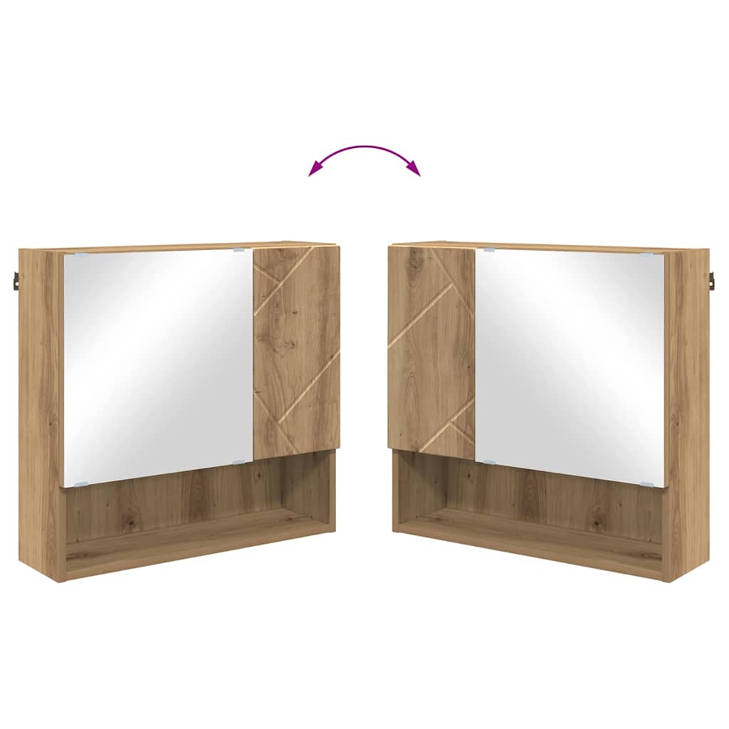 Spegelskåp med dörr Artisan Ek 59 x 17 x 55 cm Konstruerat trä