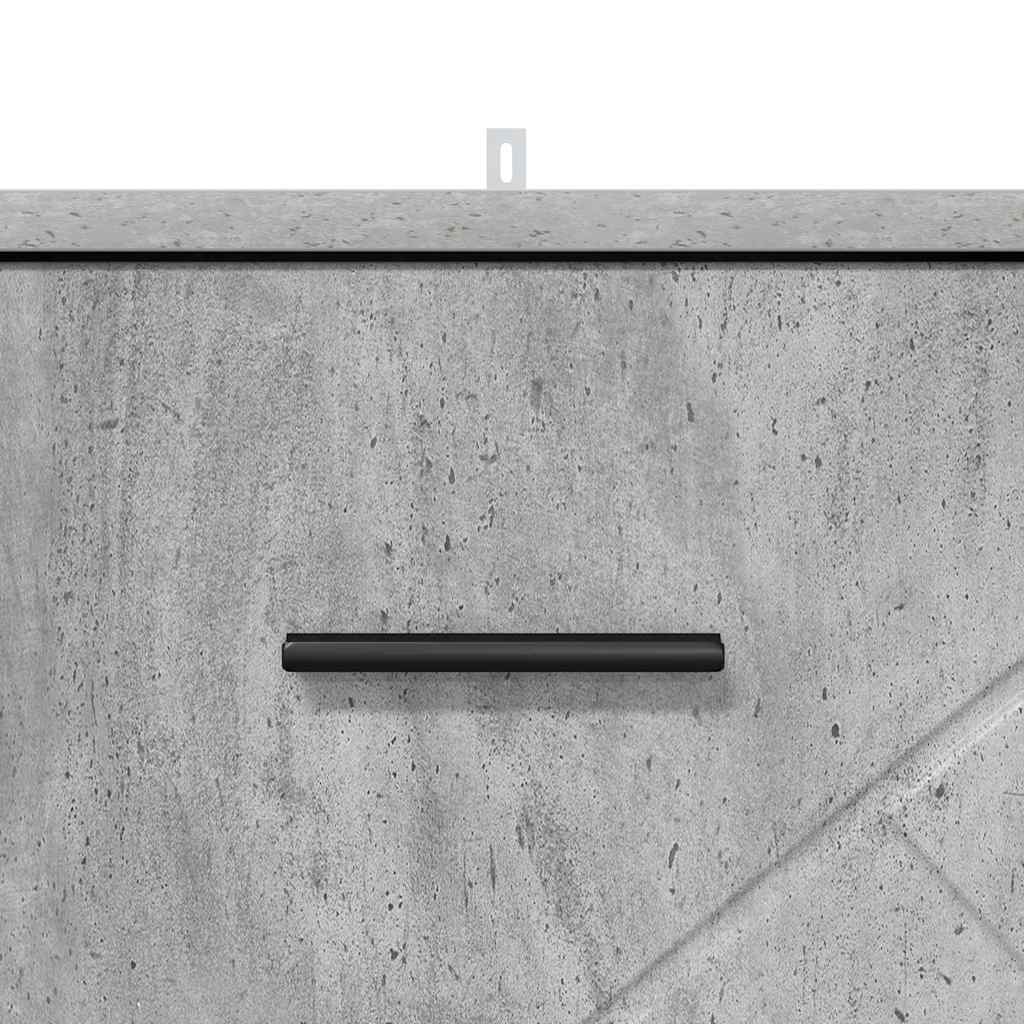 Nattduksbord med låda Betonggrå 38 x 38 x 66 cm Konstruerat trä