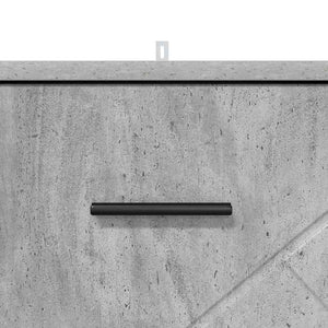 Nattduksbord med låda Betonggrå 38 x 38 x 66 cm Konstruerat trä