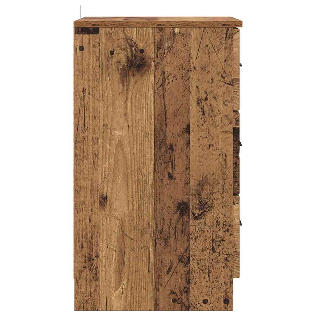 Nattduksbord Gammalt trä 38 x 38 x 66 cm Konstruerat trä