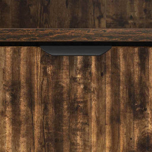 Badrumsskåp Rökt ek 31,5 x 33 x 190 cm Konstruerat trä & Metall