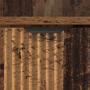 Badrumsskåp med låda med lagring Gammalt trä 31,5 x 33 x 190 cm