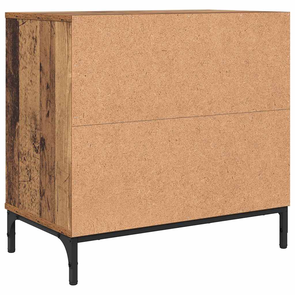 Sängbord med låda Gammalt trä 63.5 x 36 x 61 cm Konstruerat trä