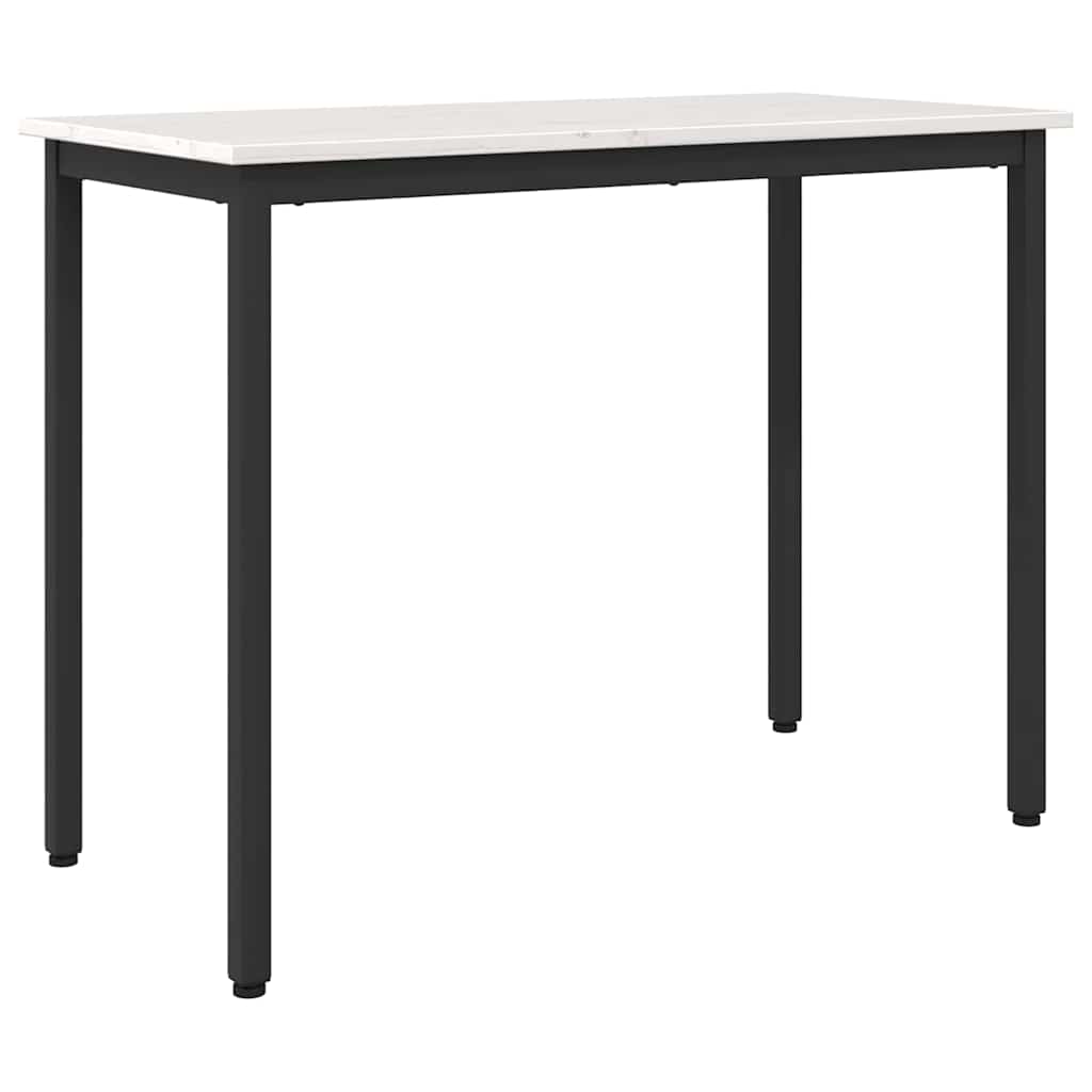 bord Vit 100 x 50 x 77 cm Konstruerat trä och stål