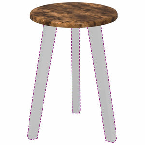 Bordsskiva Rökfärgad ek 30 x 30 x 1,5 cm Konstruerat trä