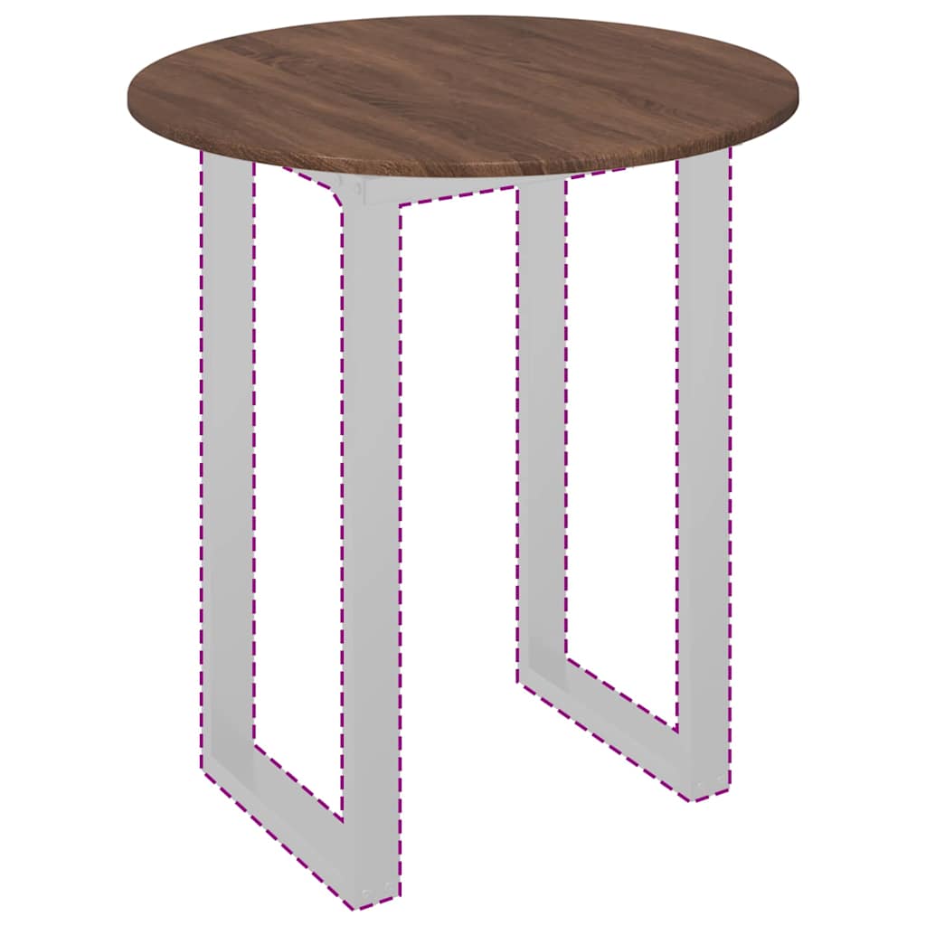 Bordsskiva brun ek 70 x 70 x 1,5 cm Konstruerat trä