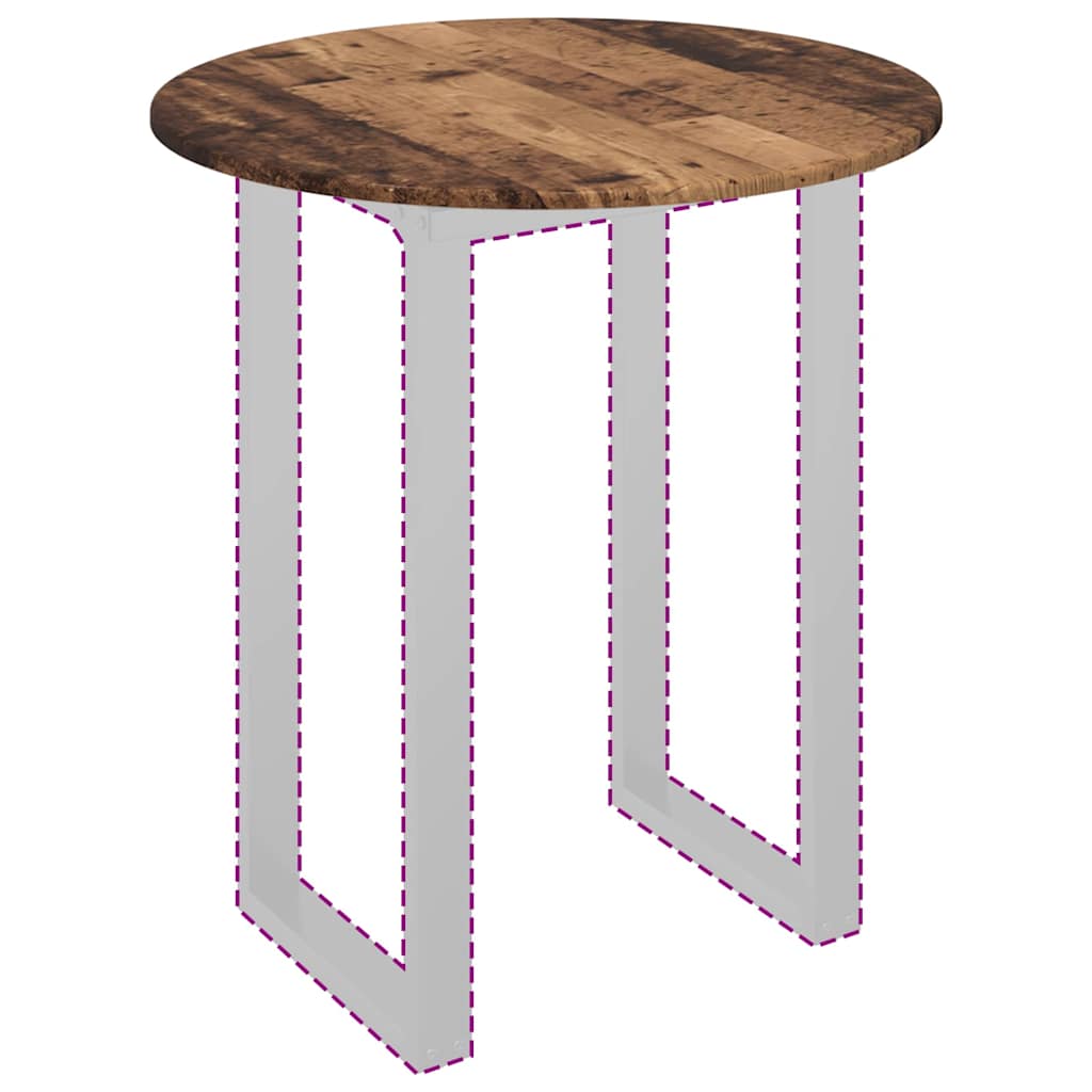 Bordsskiva Gammalt trä 70 x 70 x 1,5 cm Konstruerat trä