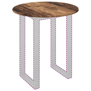 Bordsskiva Gammalt trä 80 x 80 x 1,5 cm Konstruerat trä