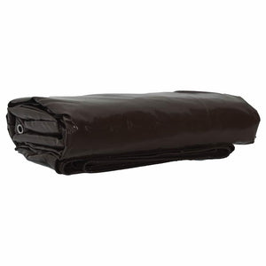 Presenning 650g / m² Brun 3 x 4 m Canvas med PVC-beläggning