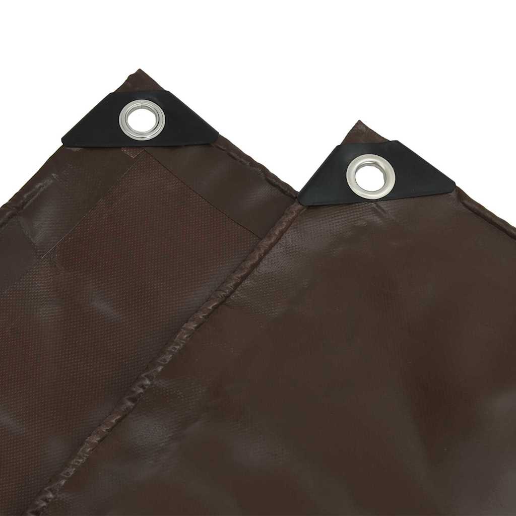 Presenning 650g / m² Brun 3,5 x 5 m Canvas med PVC-beläggning