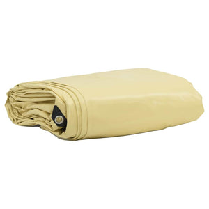 Presenning 650g / m² Beige 1,5 x 6 m Canvas med PVC-beläggning