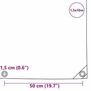Presenning 650g / m² Beige 1,5 x 10 m Canvas med PVC-beläggning