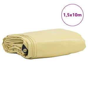 Presenning 650g / m² Beige 1,5 x 10 m Canvas med PVC-beläggning