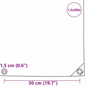 Presenning 650g / m² Beige 1,5 x 20 m Canvas med PVC-beläggning