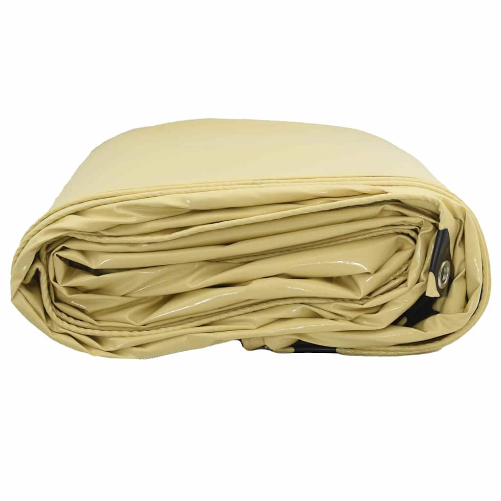 Presenning 650g / m² Beige 3,5 x 5 m Canvas med PVC-beläggning