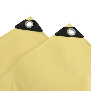 Presenning 650g / m² Beige 1,5 x 2 m Canvas med PVC-beläggning